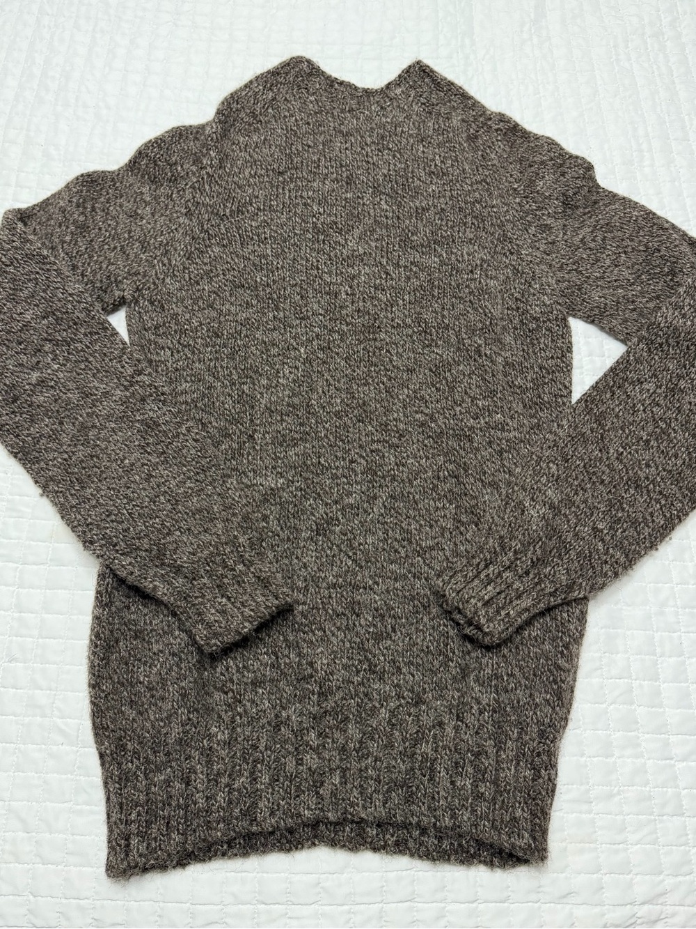Filson 100% Wool Sweater Large Made In Scotland Brown Knit